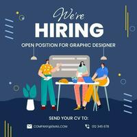 Hiring Illustration LinkedIn Post template