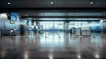 ai generado codicioso vacío aeropuerto antecedentes foto