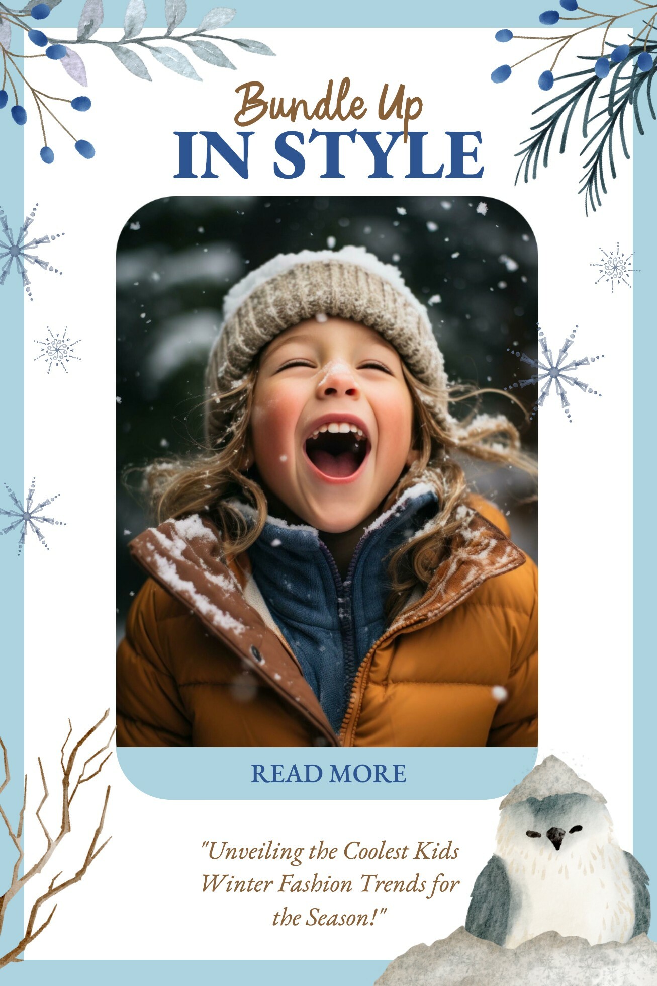 Kids Winter Fashion Pinterest Graphic