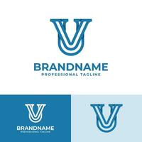 Modern Letter UV Monogram Logo Set, suitable for business with UV or VU initials vector