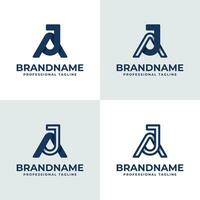 Modern Letter AJ Monogram Logo Set, suitable for business with AJ or JA initials vector