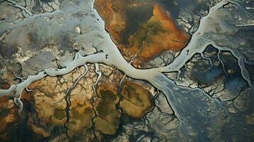 ai generado valles tectónico meseta paisaje foto