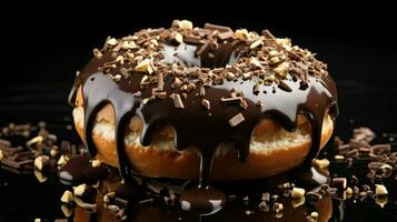 AI generated treat chocolate donut food photo