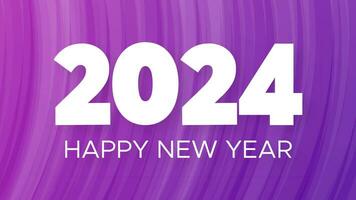 2024 Happy New Year on colorful background vector