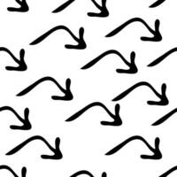 Seamless pattern with doodle arrows vector