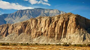 AI generated tectonic fault block mountains photo