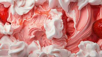 AI generated sweet closeup ice cream photo