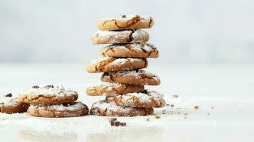 AI generated sugar stacked cookies food photo