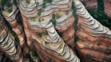 ai generado geología arenisca acantilados paisaje foto