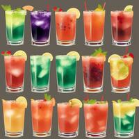 AI generated Cocktail Mocktail Drinks Collection Illustration Water Color Simple Background photo