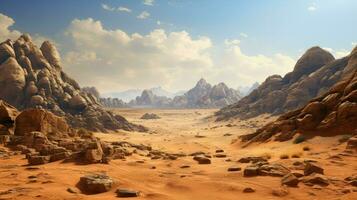 AI generated canyon rock desert landscape photo