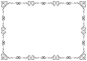 Classic frame and border element. Ornate vintage ornament. Decorative line for frame, certificate, page, template, poster, new year greeting card, invitation. photo