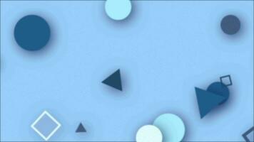 Animation abstract geometric shapes. Modern background with squares, triangles and circles. seamless loop. video