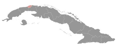 Havana map, administrative division of Cuba. Vector illustration.