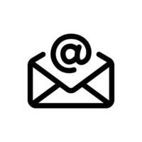 Email icon in trendy outline style isolated on white background. Email silhouette symbol for your website design, logo, app, UI. Vector illustration, EPS10.