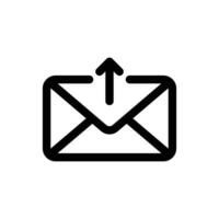 Outbox icon in trendy outline style isolated on white background. Outbox silhouette symbol for your website design, logo, app, UI. Vector illustration, EPS10.