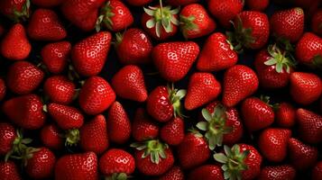 ai generado Fresco fresas antecedentes. fruta, frutas, saludable, vegetariano foto
