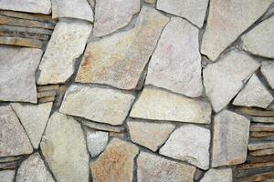 The light brown stone wall texture. Background. photo