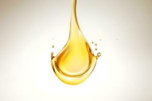 AI generated Oil splash isolated on white background photo