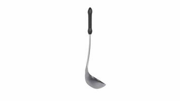 Ladle isolated on white background video