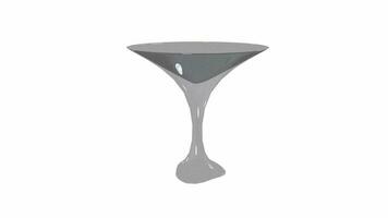 Martini Glass isolated on white background video