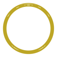 zen cerchio icona simbolo nel oro colore. estetico cerchio forma per logo, arte telaio, arte illustrazione, sito web o grafico design elemento. formato png