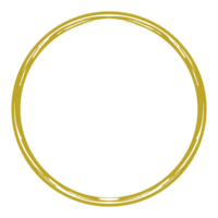 Zen Circle Icon Symbol in Gold Color. Aesthetic Circle Shape for Logo, Art Frame, Art Illustration, Website or Graphic Design Element. Format PNG