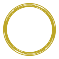 Zen Circle Icon Symbol in Gold Color. Aesthetic Circle Shape for Logo, Art Frame, Art Illustration, Website or Graphic Design Element. Format PNG