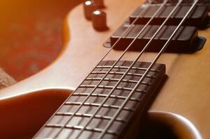 4-string vintage bass guitar photo