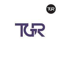 letra tgr monograma logo diseño vector