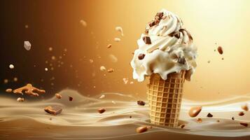 AI generated coffee creamy ice cream photo