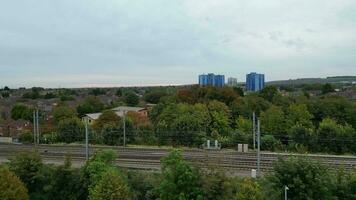 hoch Winkel Aussicht von zentral Luton Stadt von England vereinigt Königreich. Oktober 23., 2023 video