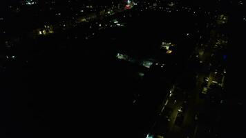 verlichte Brits stad- gedurende nacht video