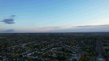 aéreo ver de Letchworth jardín ciudad de Inglaterra Reino Unido. noviembre 11, 2023 video
