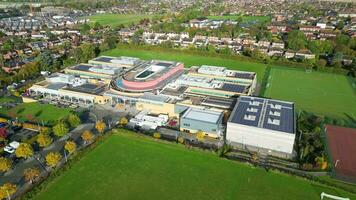 High Angle View of Sixth Form College Area of East Luton City of England United Kingdom. October 30th, 2023 video