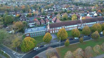 aéreo imágenes de Letchworth jardín ciudad de Inglaterra Reino Unido. noviembre 11, 2023 video