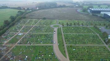 antenn antal fot av skön landsbygden landskap av England video