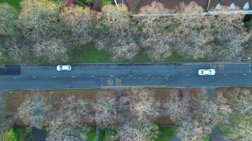 aéreo imágenes de Letchworth jardín ciudad de Inglaterra Reino Unido. noviembre 11, 2023 video