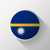 Creative Nauru Flag Circle Badge vector