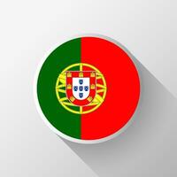 Creative Portugal Flag Circle Badge vector