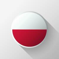 Creative Poland Flag Circle Badge vector