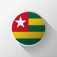 Creative Togo Flag Circle Badge vector