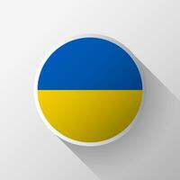 Creative Ukraine Flag Circle Badge vector