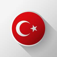 Creative Turkey Flag Circle Badge vector