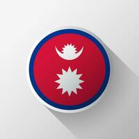 creativo Nepal bandera circulo Insignia vector