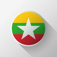 creativo myanmar bandera circulo Insignia vector