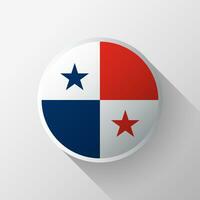 Creative Panama Flag Circle Badge vector