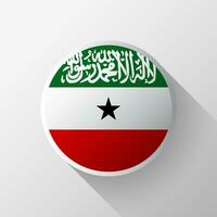 Creative Somaliland Flag Circle Badge vector