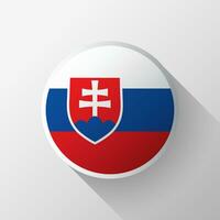 Creative Slovakia Flag Circle Badge vector