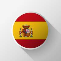 Creative Spain Flag Circle Badge vector